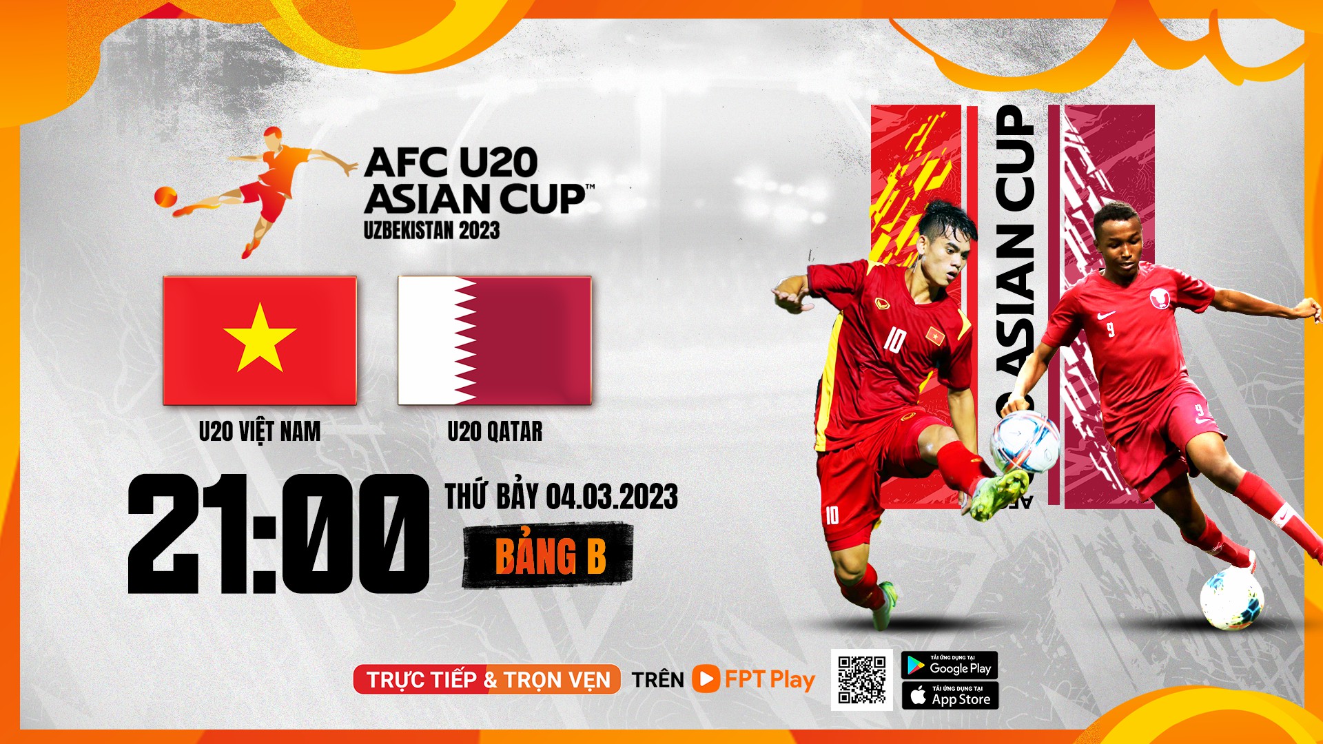 U20 Việt Nam - U20 Qatar, FPT Play