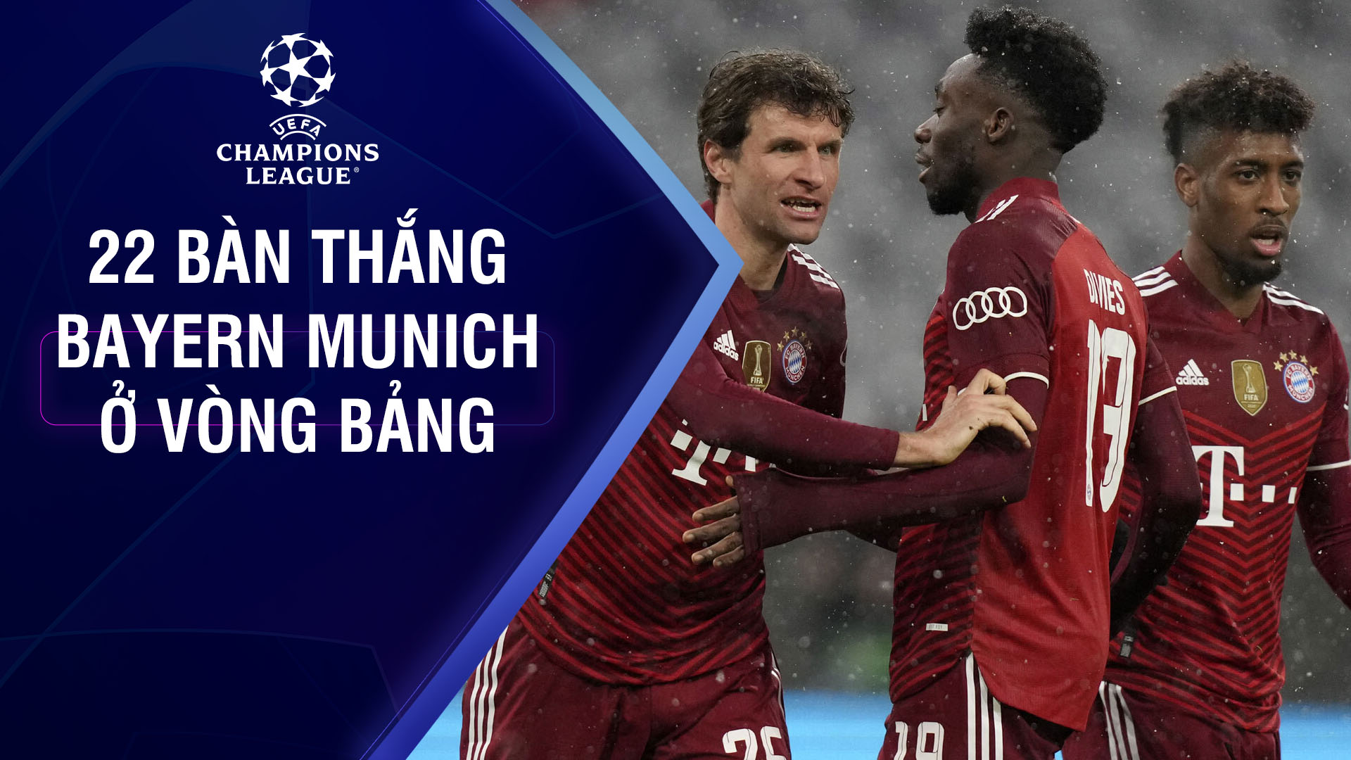 22 bàn thắng của Bayern Munich ở vòng bảng - UEFA Champions League