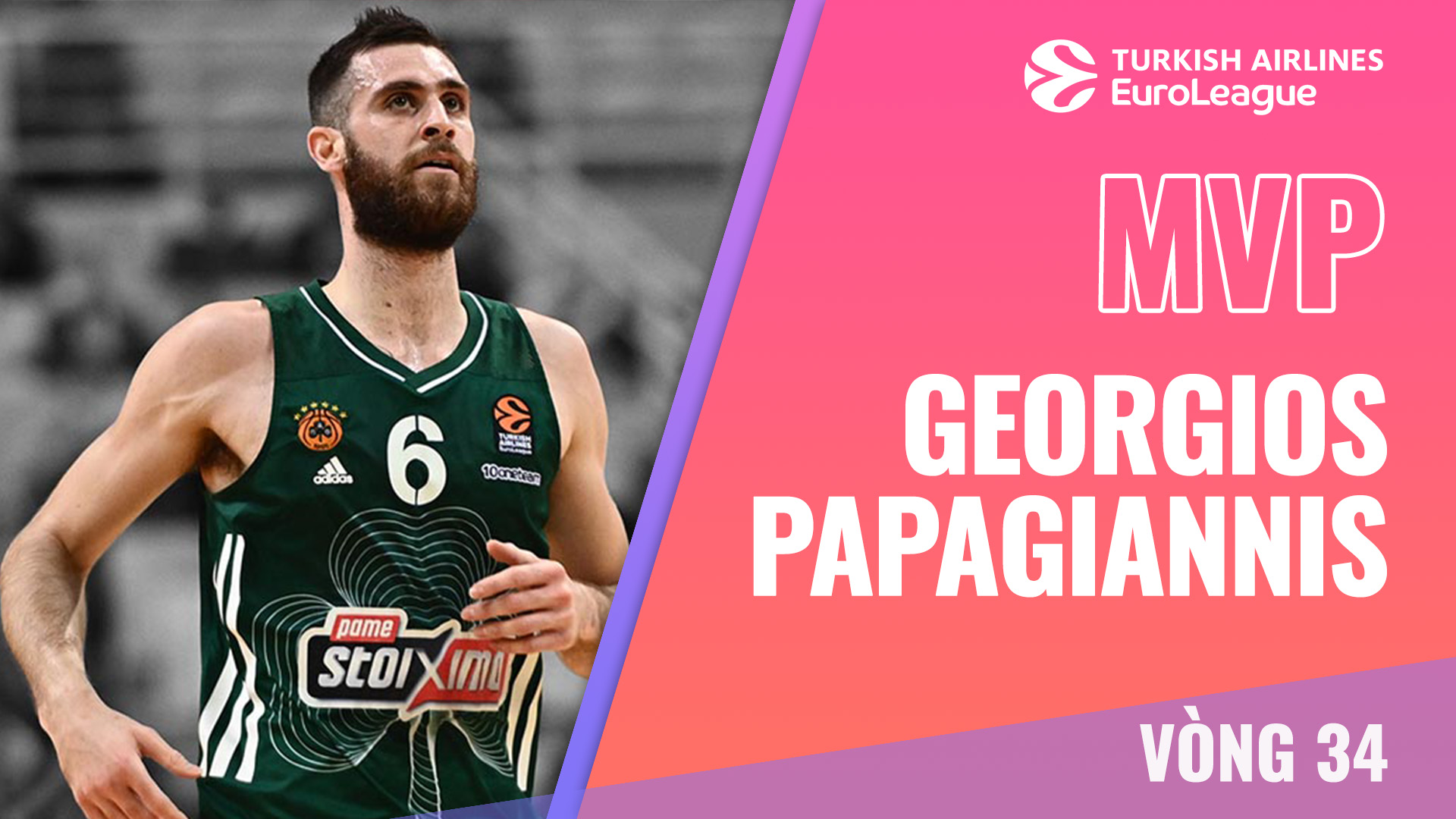 Georgios Papagiannis | MVP vòng 34 - Turkish Airlines EuroLeague