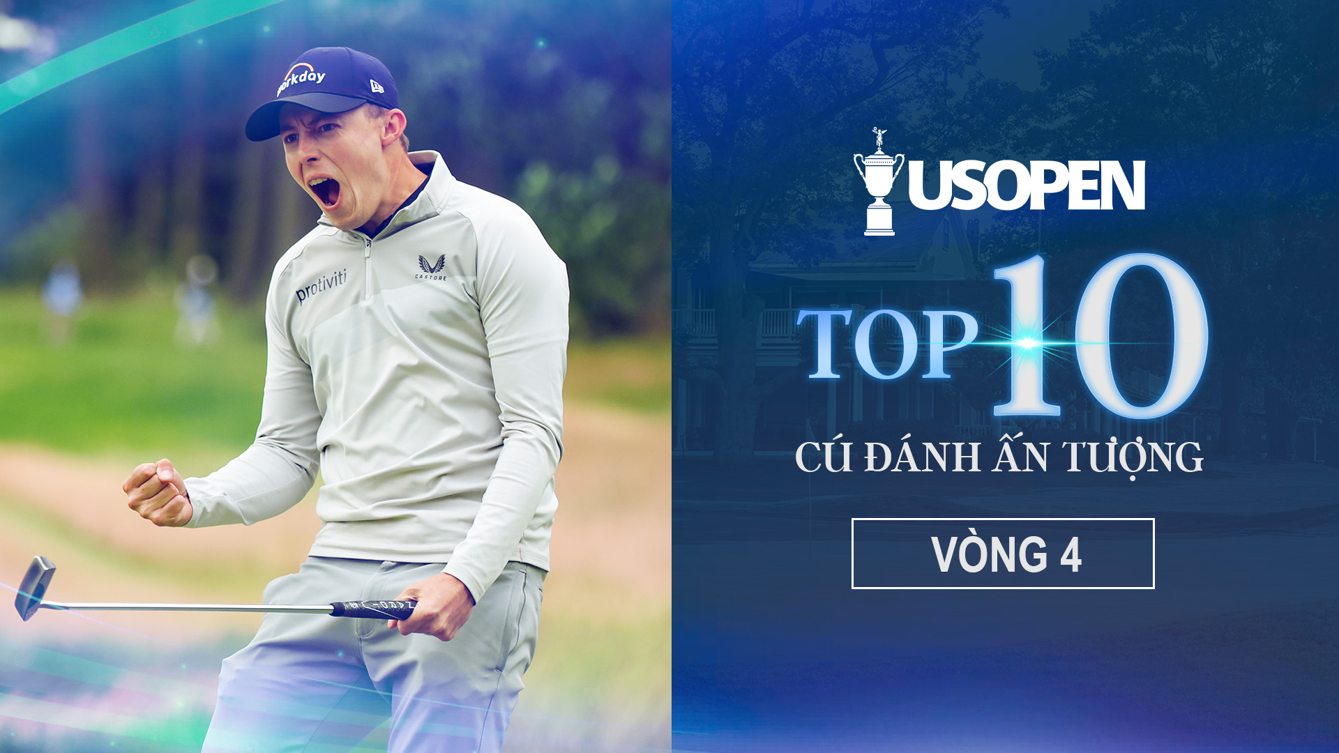 TOP 10 cú đánh ấn tượng vòng 4 - US Open Golf